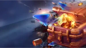 Изображение енота в космическом скафандре с подарочной коробкой, рекламирующего еженедельный бонус в Казино Болливуд на игривом космическом фоне.